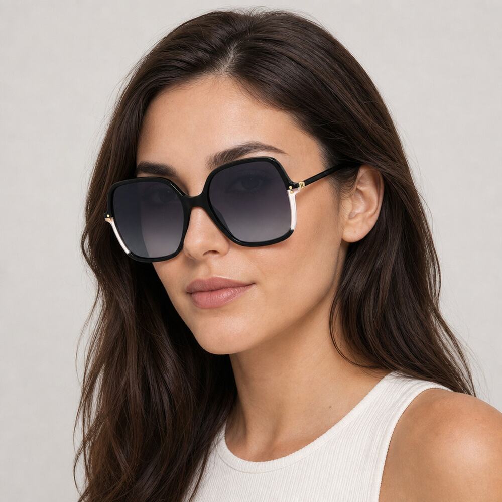NEW Carolina Herrera HER 0244/S 03H29O Black Sunglasses authentic